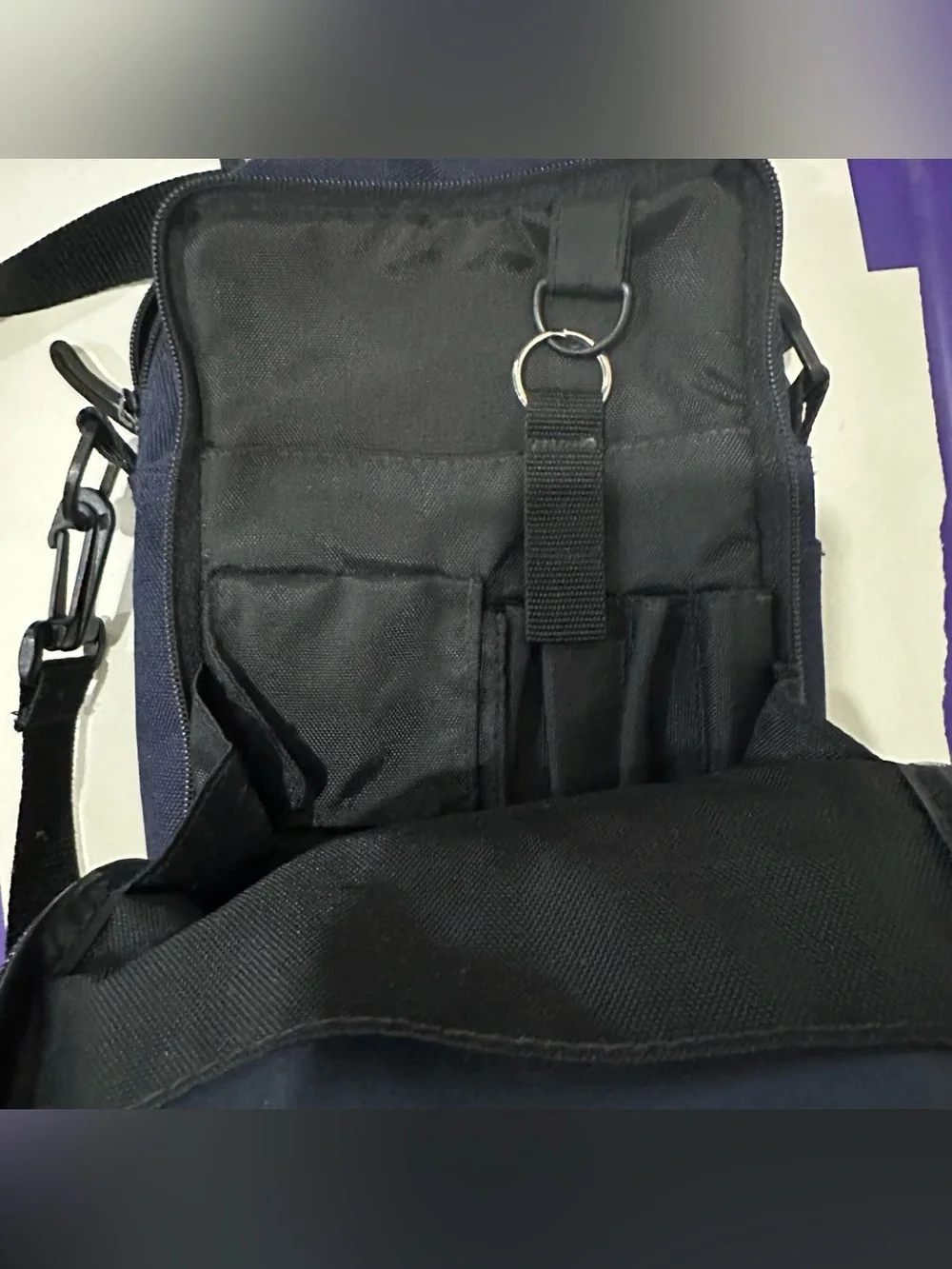 Vintage Eastsport Navy Crossbody Men’s Travel Organizer Utility Shoulder Bag